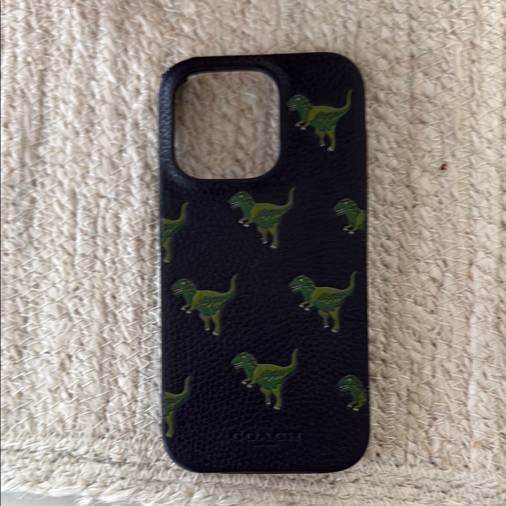 Coach Black and Green Dinosaur iPhone Case
